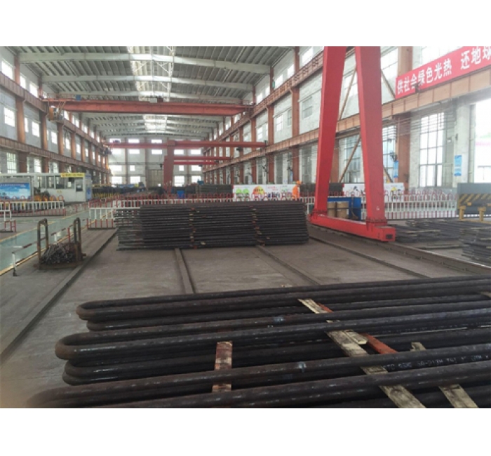 二期鍋爐水冷壁折焰角彎管，內(nèi)螺紋管Φ63.5×6.6min，材質(zhì)SA-210C